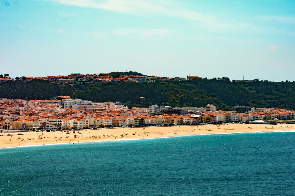 Nazaré Coastal Beach Town by Aimee Giles — canvas wall art