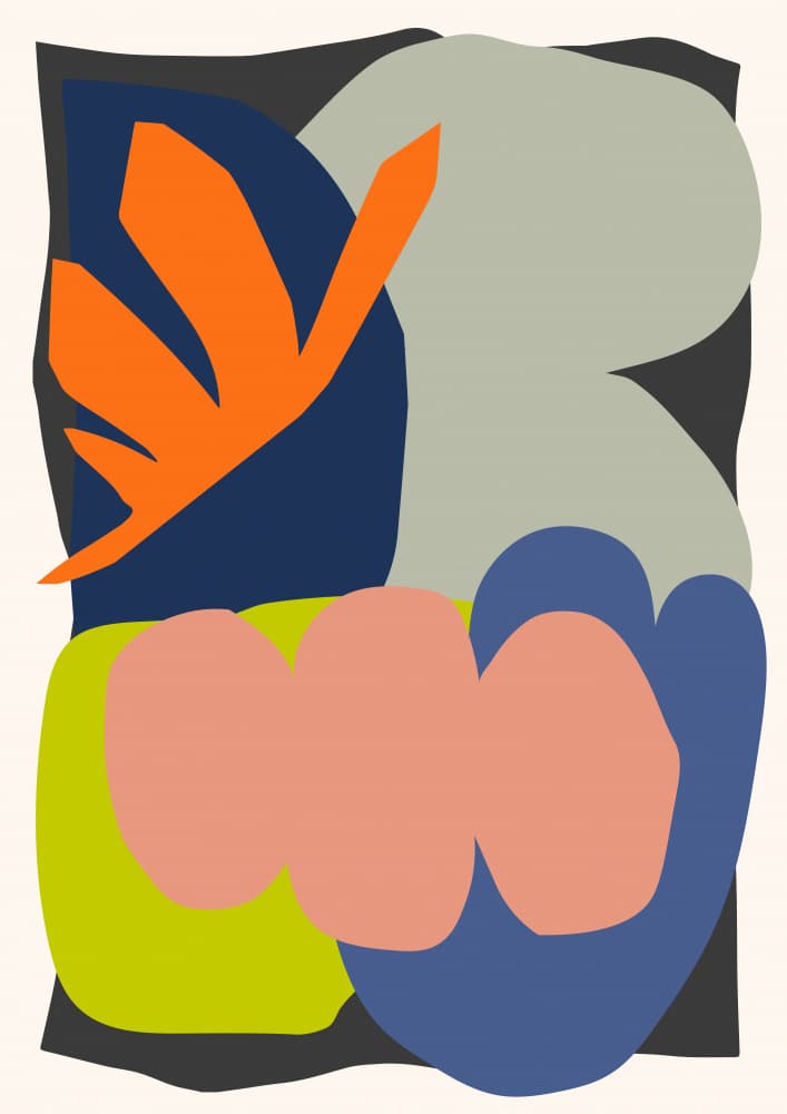 Vibrant Organic Shapes by RS LAB STUDIO — canvas wall art