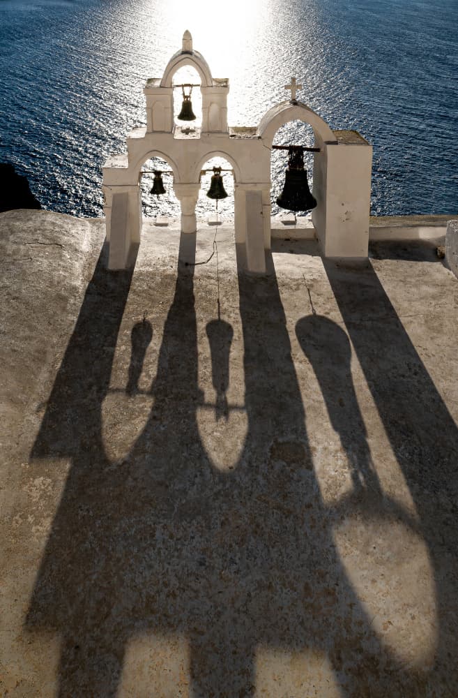 Sunny Bell Tower Shadows by Markus Auerbach — canvas wall art