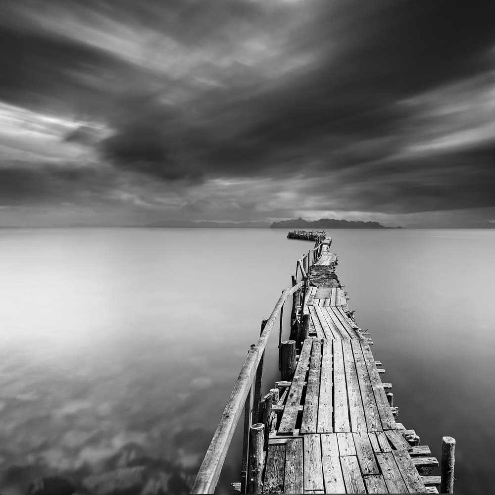 Weathered Pier Journey by George Digalakis — canvas wall art