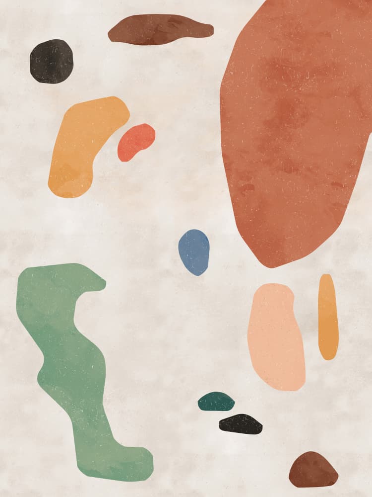 Earthy Abstract Shapes by Ninola Design — canvas wall art