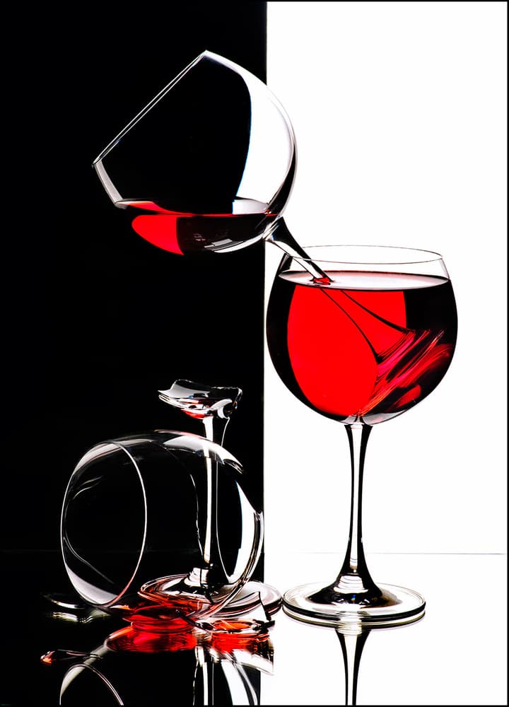 Red Wine Contrasts by Aida Ianeva — canvas wall art