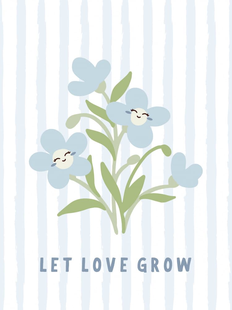 Let Love Grow Flowers by Mathieu jeuf — canvas wall art