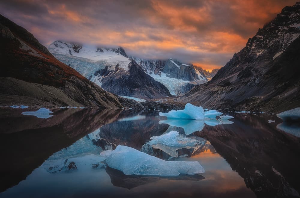 Dramatic Glacial Dawn by Lydia Jacobs — canvas wall art