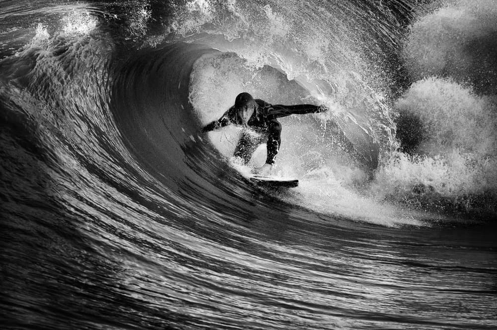 Perfect Wave Surfer by Claudio Moretti — canvas wall art