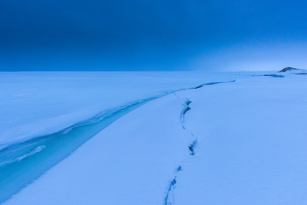 Frozen Arctic Crack by Marc Pelissier — canvas wall art