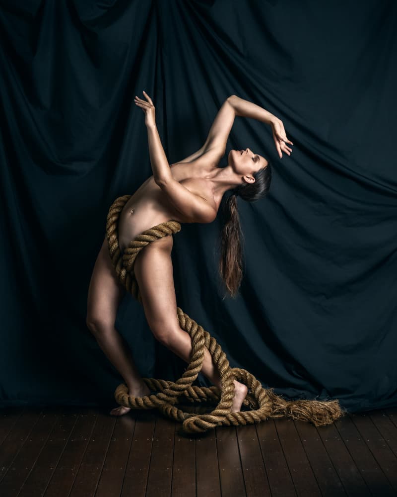 Graceful Rope Pose by Ray Fritz — canvas wall art