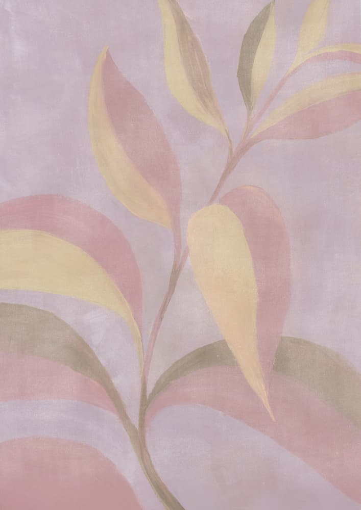 Soft Pastel Leaves by Rosana Laiz Blursbyai — canvas wall art
