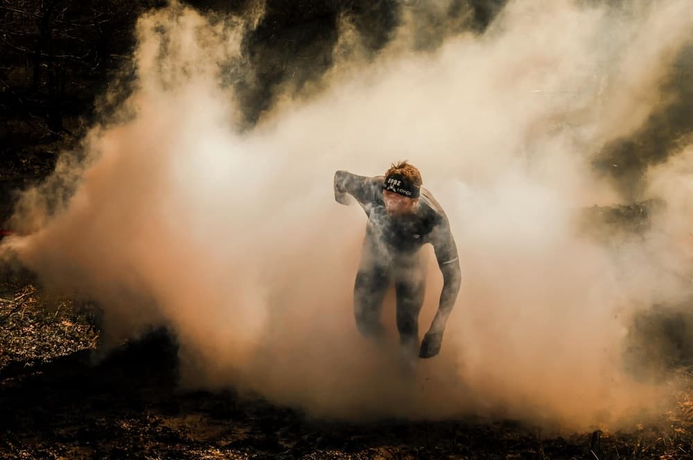 Runner In Dust Cloud by Benny Pettersson — canvas wall art