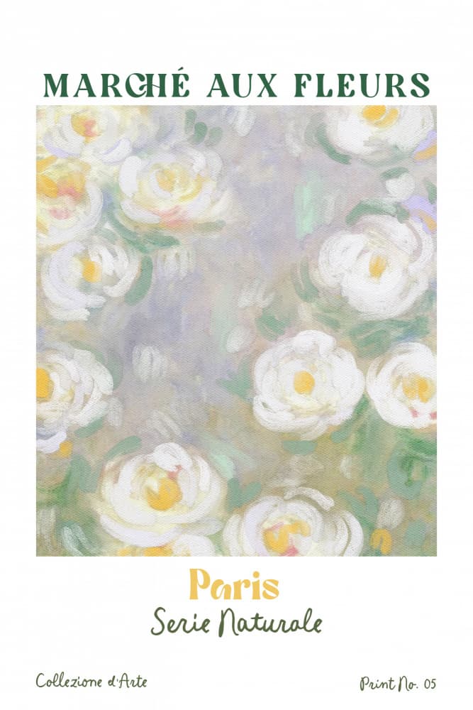 Parisian Flower Market by Treechild — canvas wall art