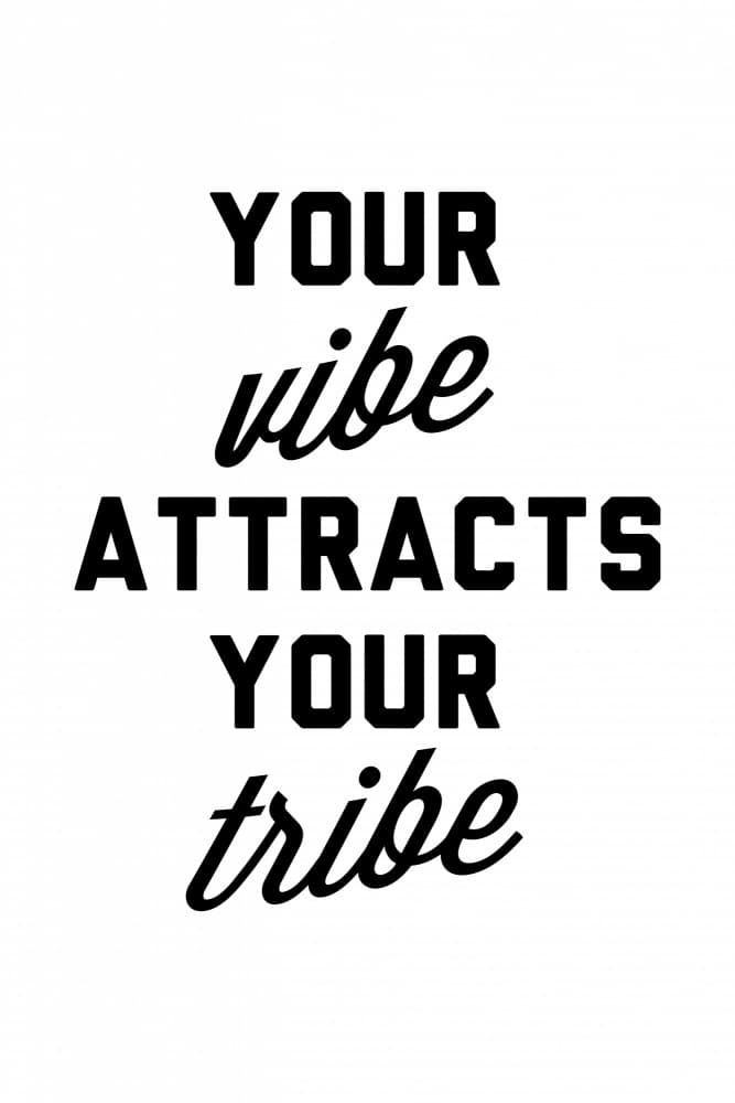 Your Vibe Attracts Tribe by Frankie Kerr-Dineen — canvas wall art