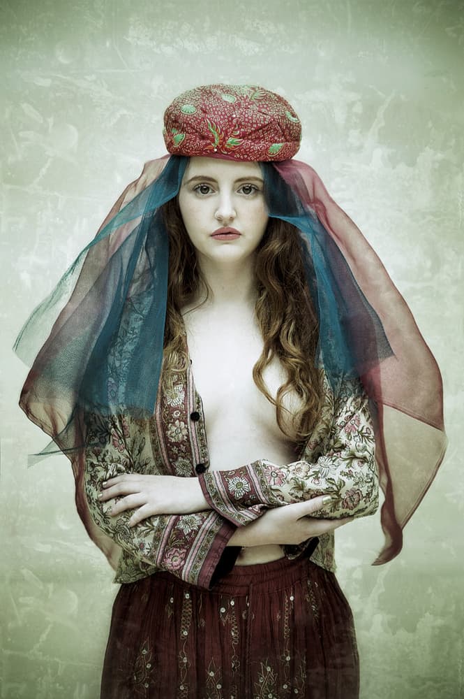 Bohemian Veiled Portrait by kenp — canvas wall art