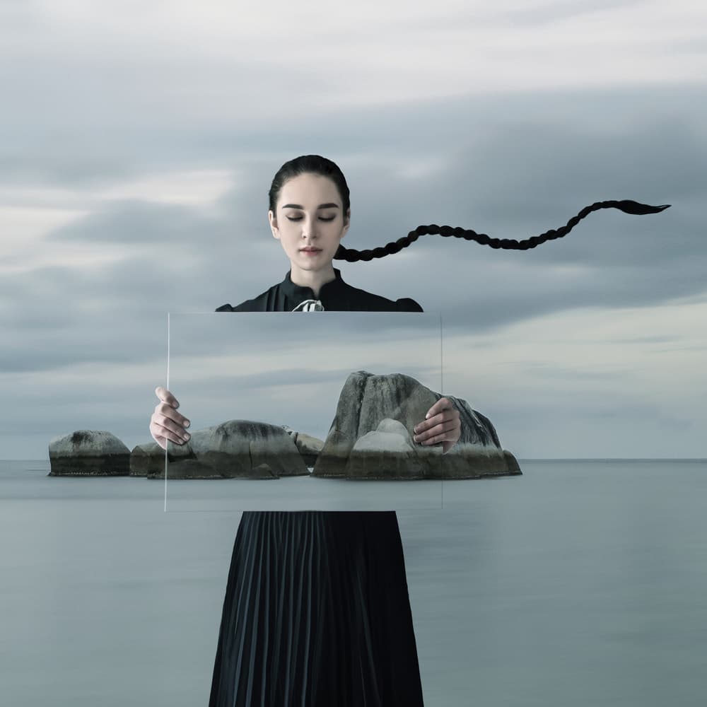 Surreal Ocean Gaze by hardibudi — canvas wall art