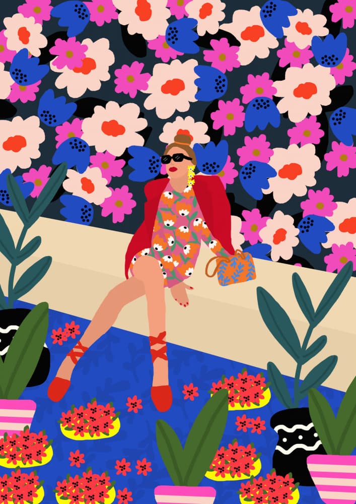 Bold &amp; Blooming by Rafaela Mascaro — canvas wall art