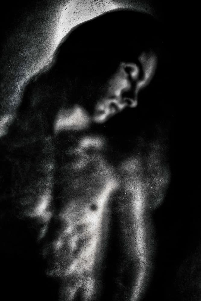 Contemplative Male Figure by mario lotzin / uwe friessner — canvas wall art