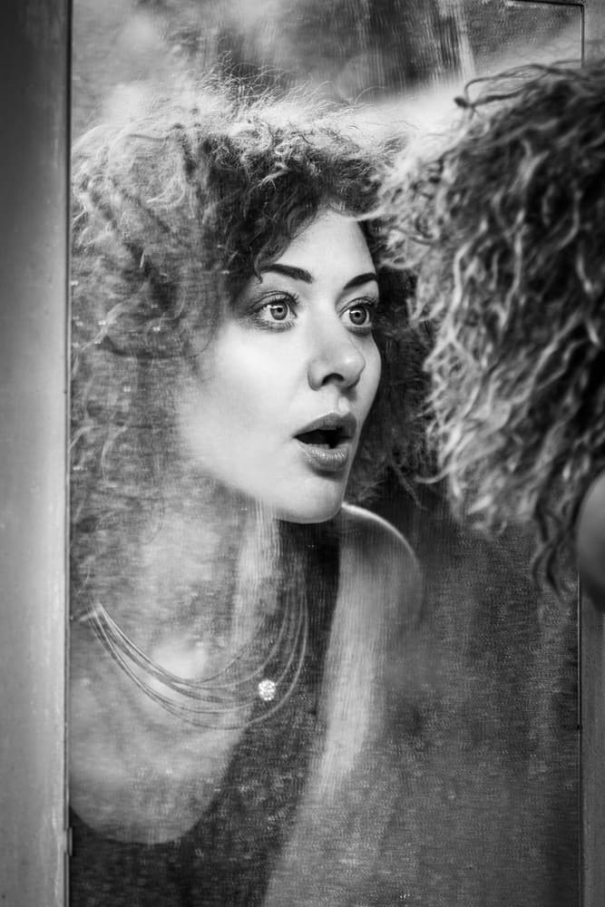 Surprised Reflection Gaze by Eriks Zilbalodis — canvas wall art