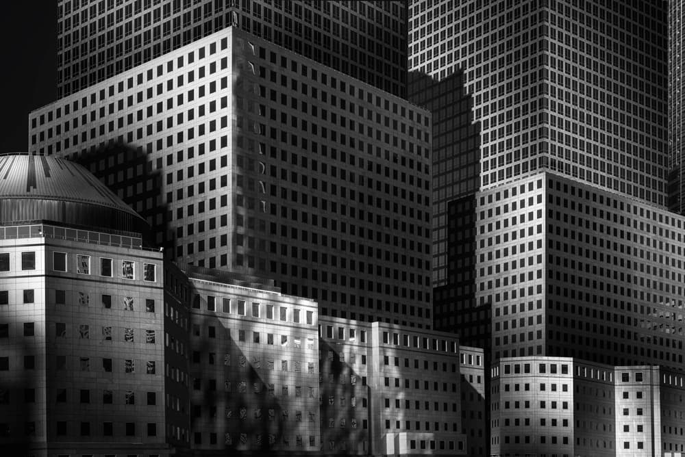 Geometric Cityscape by Jorge Ruiz Dueso — canvas wall art