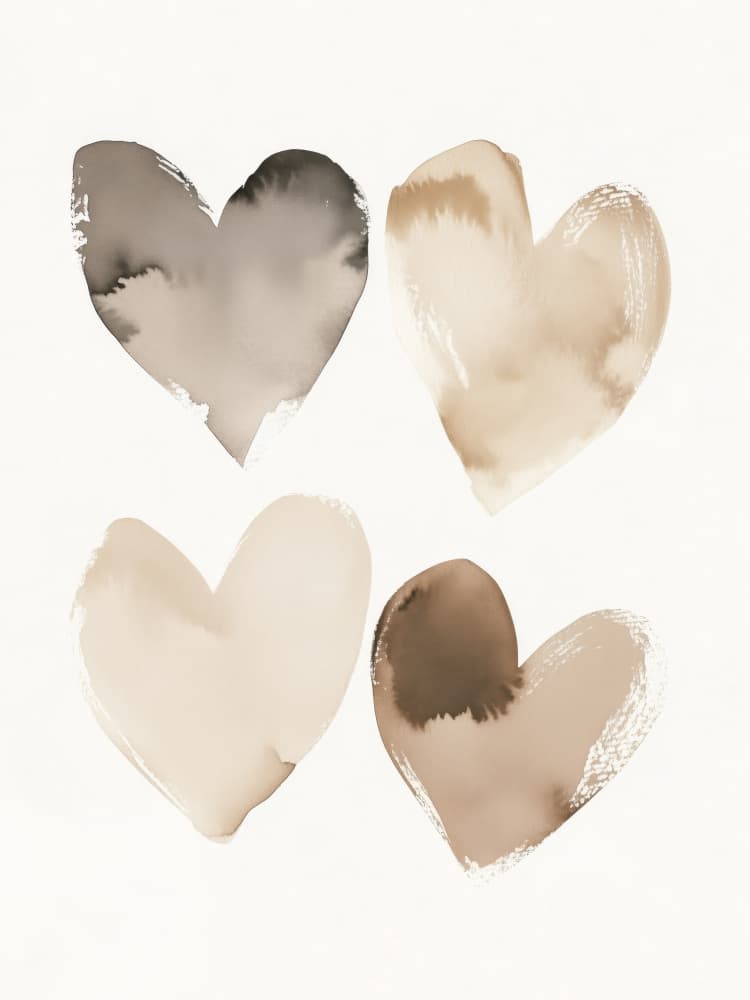 Earthy Hearts by Treechild — canvas wall art
