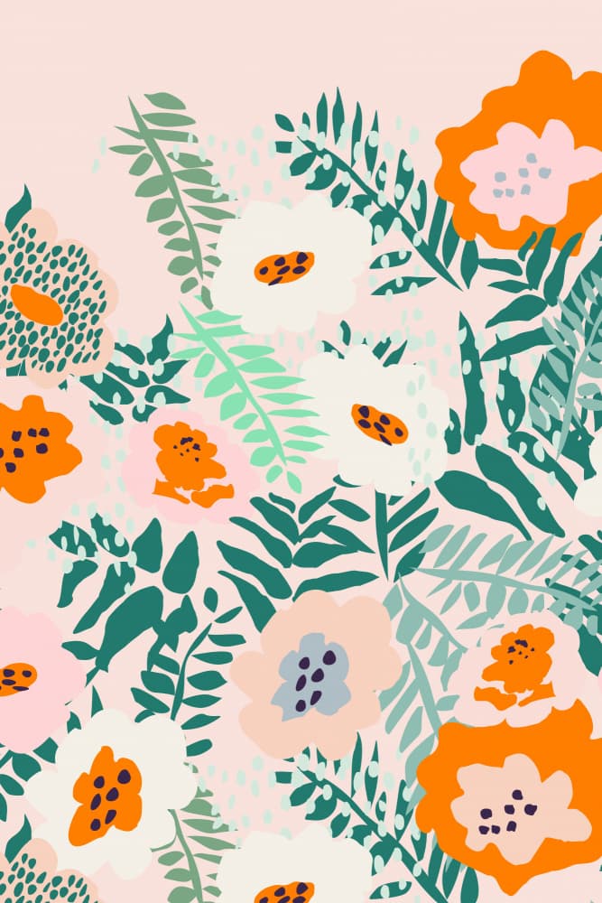 Blooming Garden Motif by Annick — canvas wall art