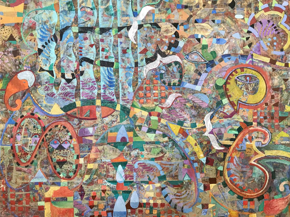 Intricate Abstract Mosaic by Alise Loebelsohn — canvas wall art