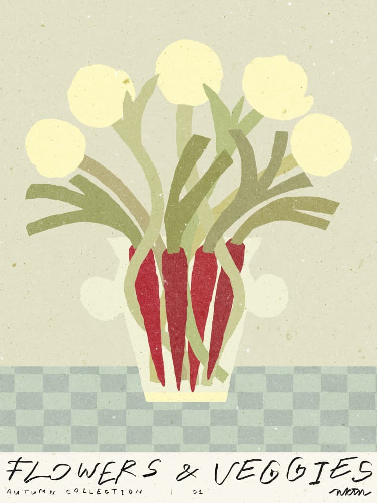 Flowers &amp; Veggies 01 by NKTN — canvas wall art