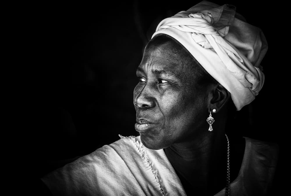 Thoughtful Woman Portrait by Elena Molina — canvas wall art