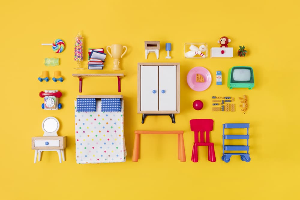 Playful Miniature Room by Julia Ramiro — canvas wall art