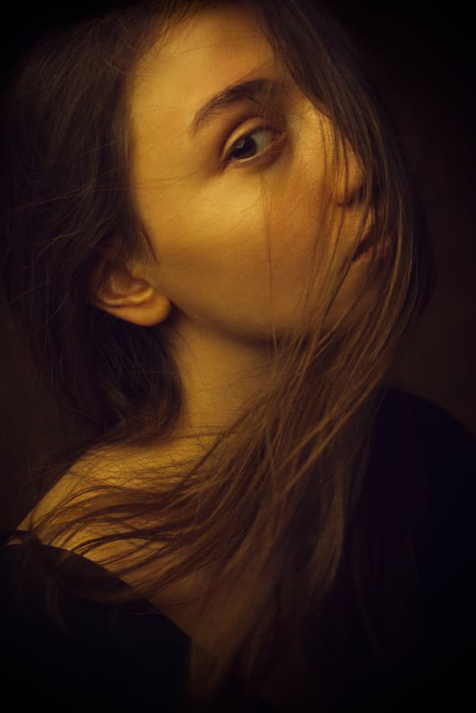 Intense Golden Gaze by Mehdi Mokhtari — canvas wall art