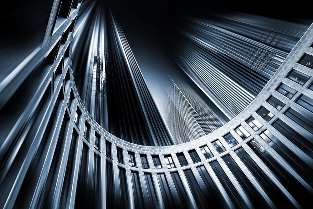 Soaring Urban Geometry by Erhard Batzdorf — canvas wall art