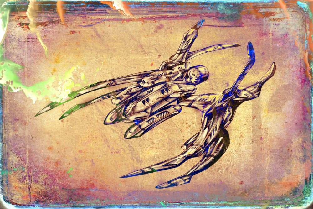 Futuristic Flying Robots by Rafal Kulik — canvas wall art