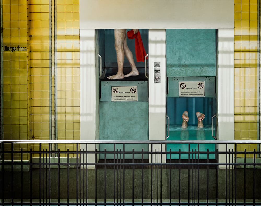 Paternoster Elevator Legs by ambra — canvas wall art