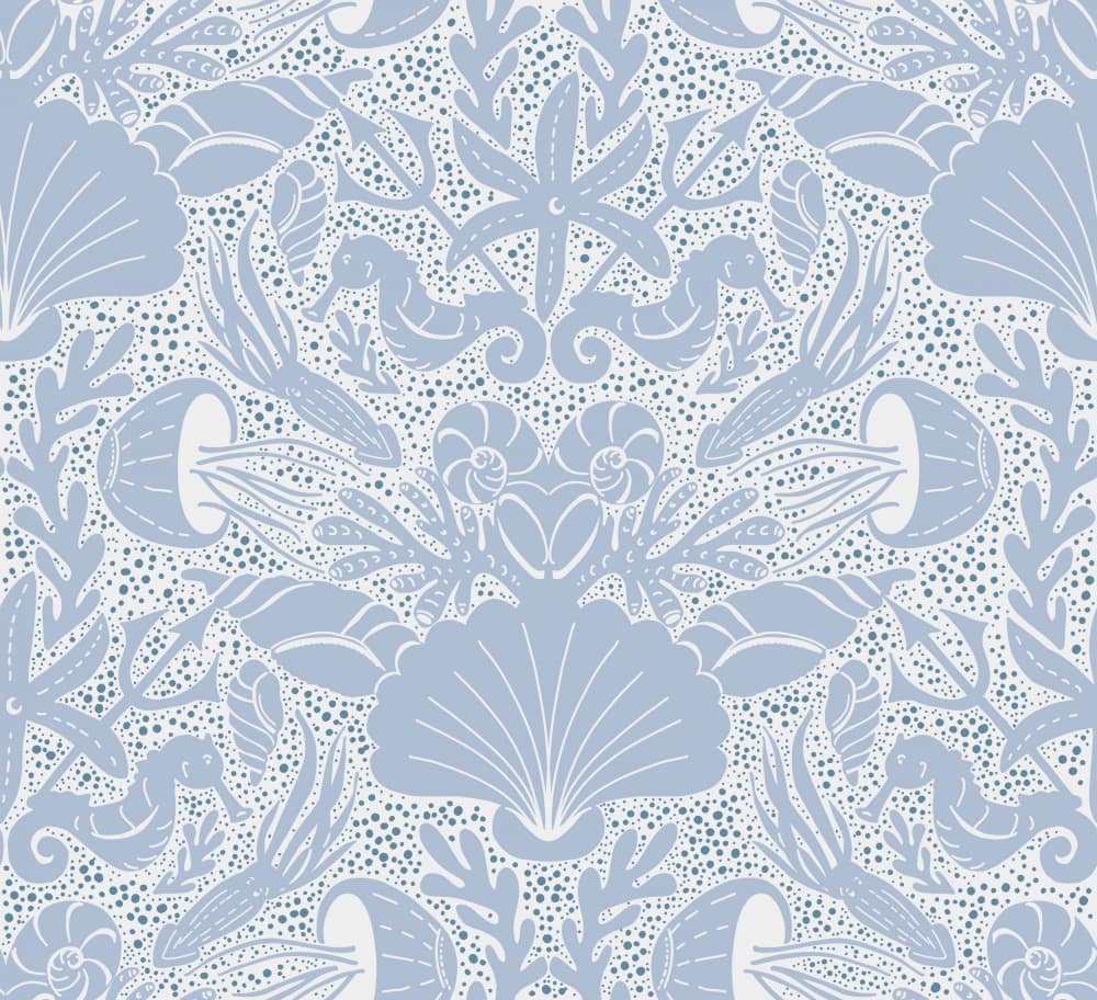 Serene Blue Ocean Pattern by Annick — canvas wall art