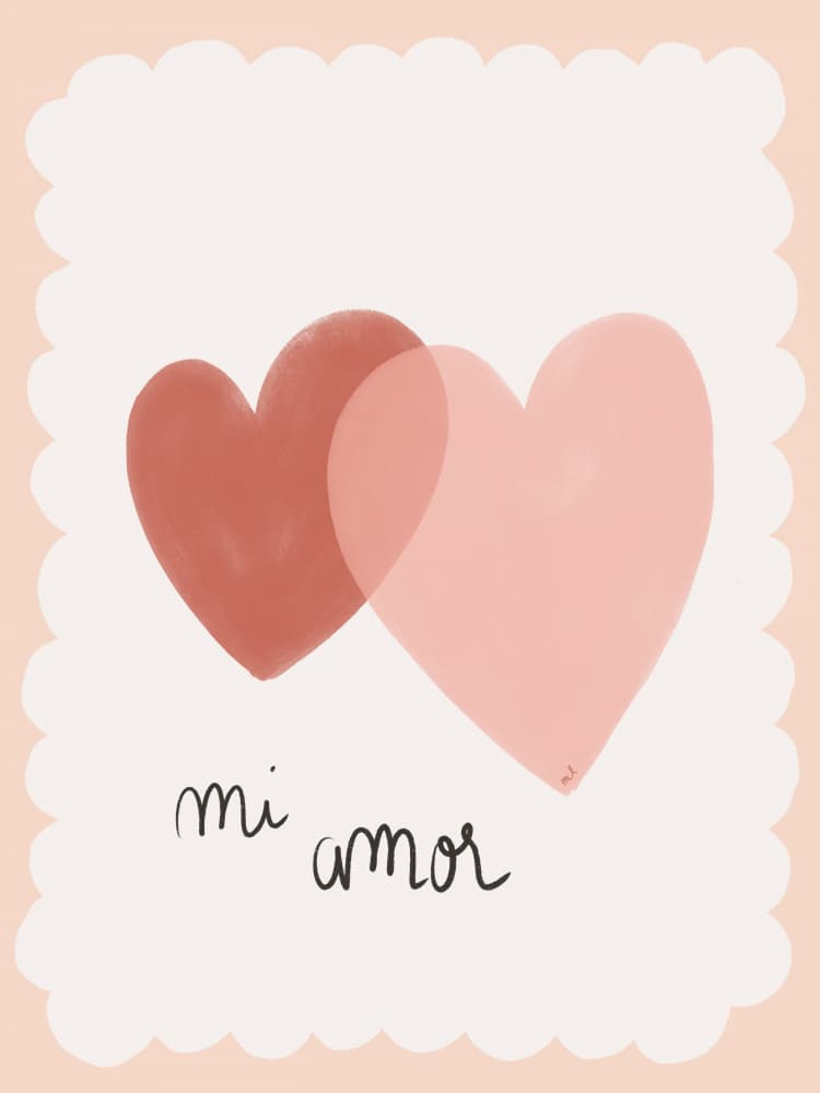 Mi Amor Hearts by Menina Lisboa — canvas wall art