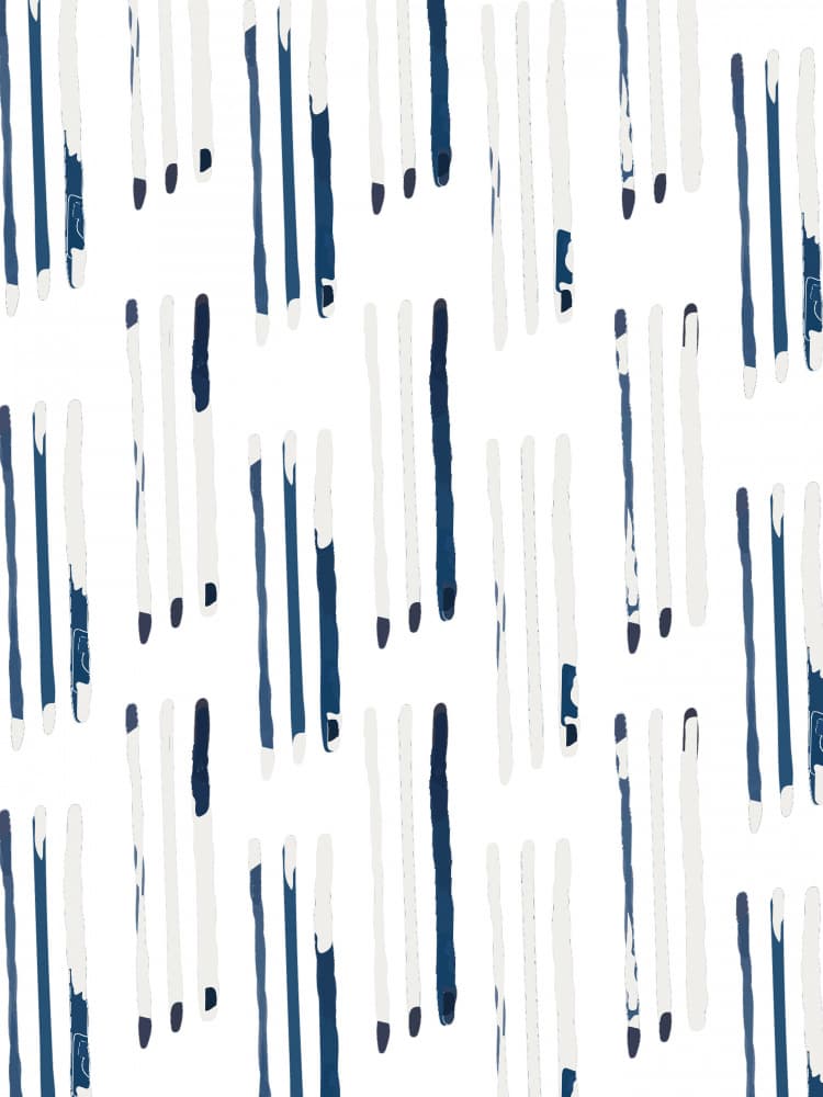 Indigo Stripe Pattern by Elizabeth C — canvas wall art
