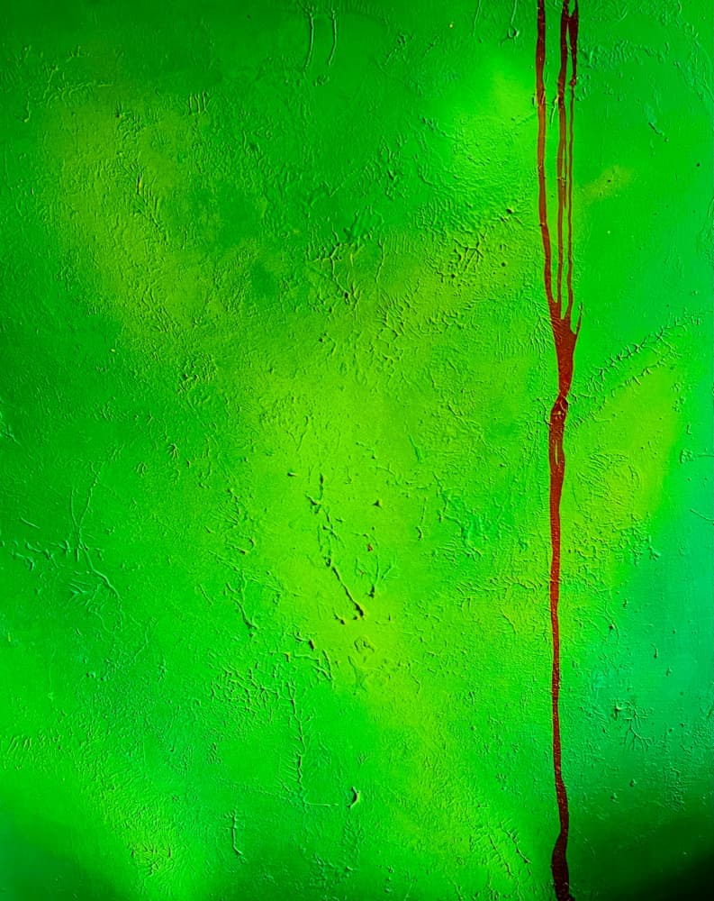 Vibrant Green Drips by Fredrik Olsen — canvas wall art