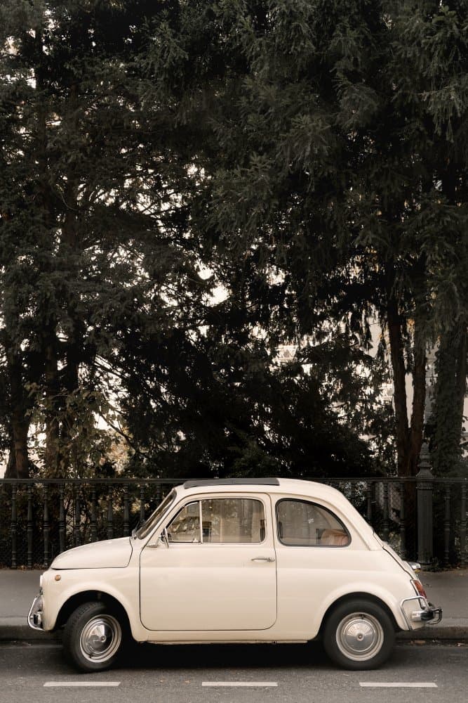 Classic Cream Car Street by Pictufy Studio III — canvas wall art