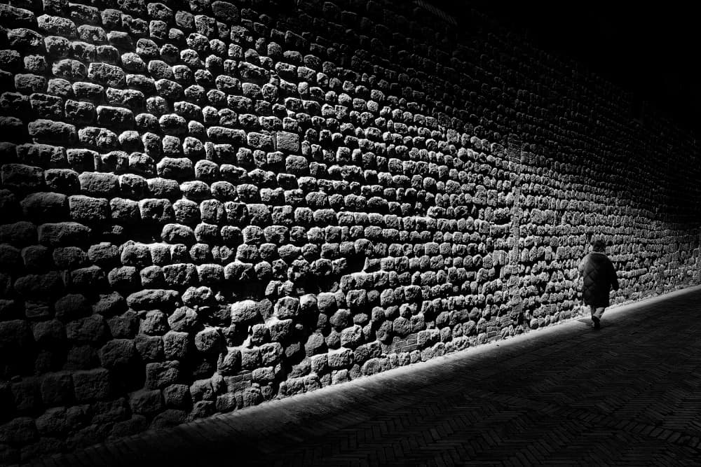 Solitary Walk Shadows by Claudio Moretti — canvas wall art