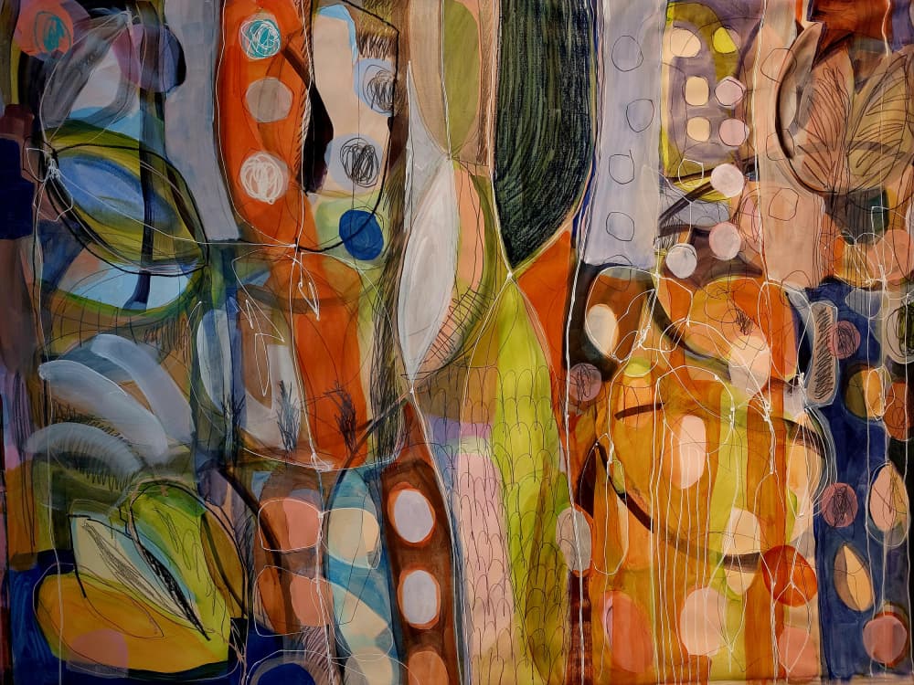 Vibrant Organic Forms by Monika Riethmueller — canvas wall art