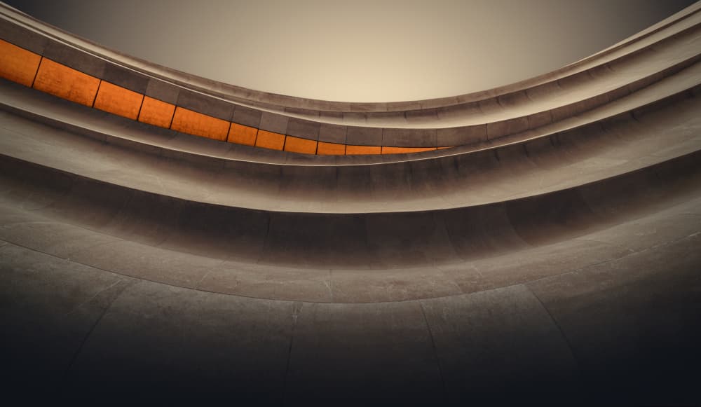Warm Architectural Curves by Jonathan Power — canvas wall art