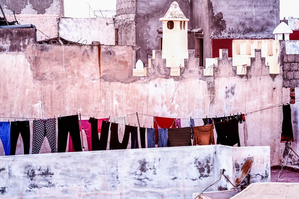 Moroccan Rooftop Laundry by Bego Amare — canvas wall art