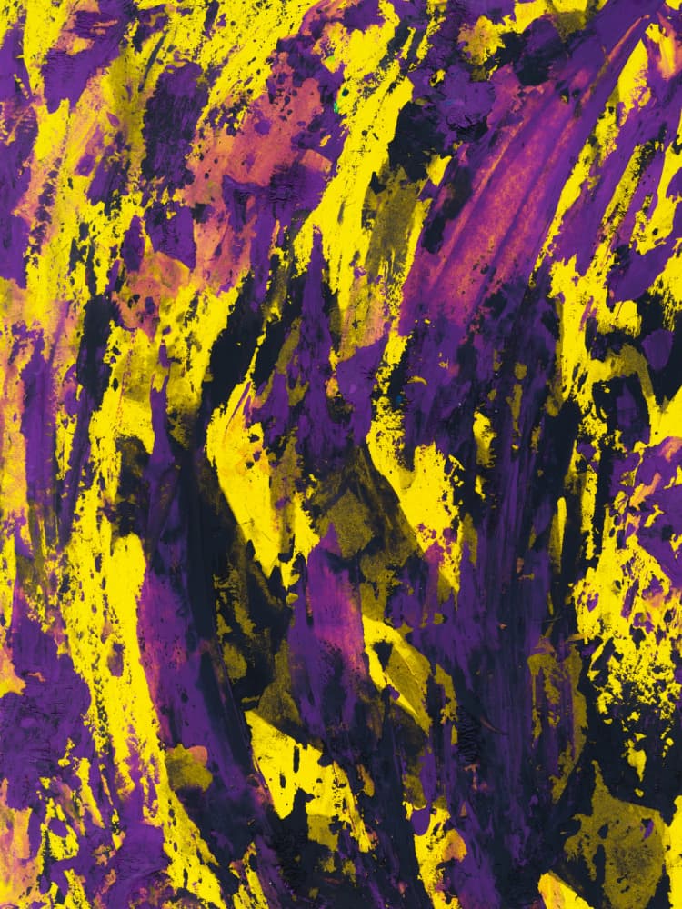 Energetic Purple Yellow Abstract by engin akyurt — canvas wall art