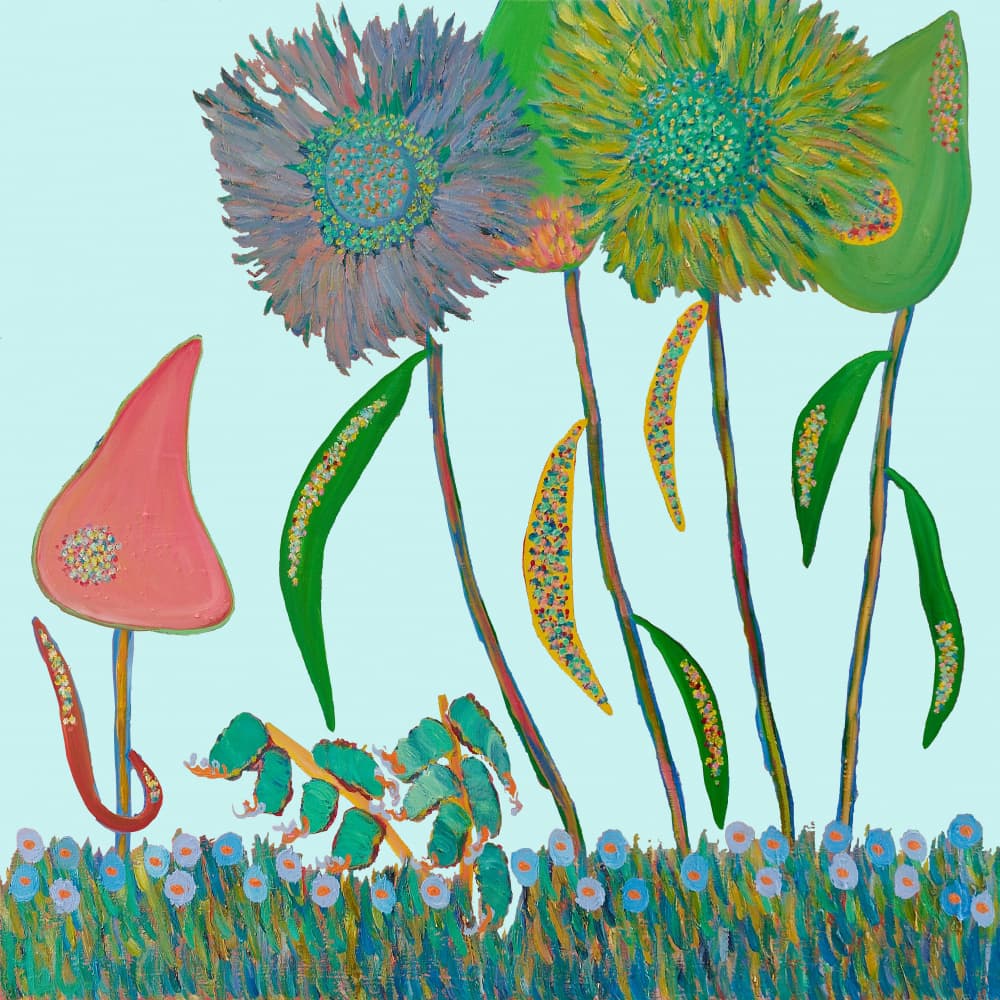Vibrant Garden Whimsy by Helen Joynson — canvas wall art