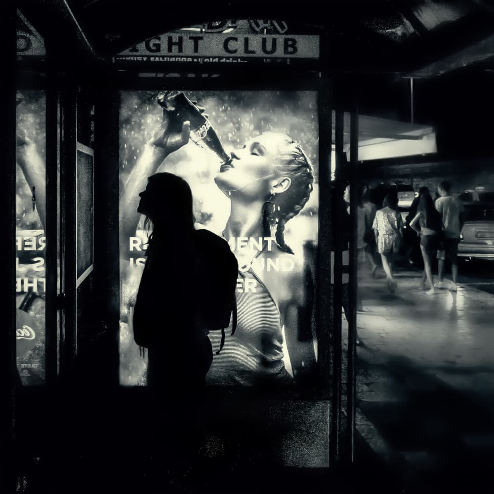 Night Club Silhouette by Gerard Valckx — canvas wall art