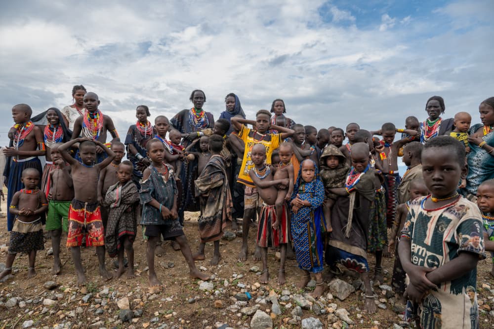 African Children Gathered by Ilana Lam — canvas wall art