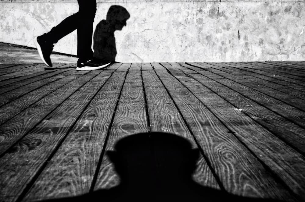 Urban Shadow Walk by Ali Ayer — canvas wall art