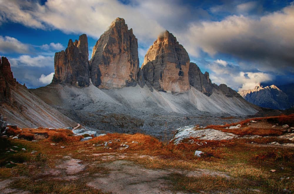Majestic Tre Cime Peaks by Drago Vogrinec — canvas wall art