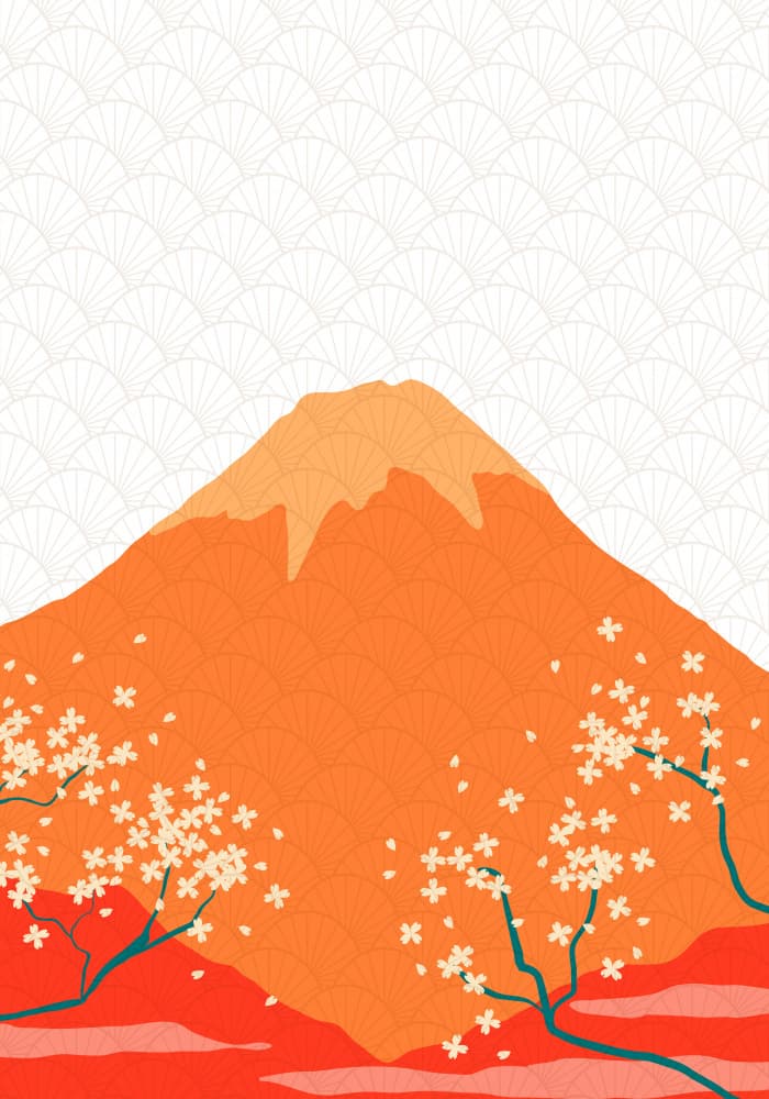 Mount Fuji Cherry Blossoms by Fadil Roze — canvas wall art