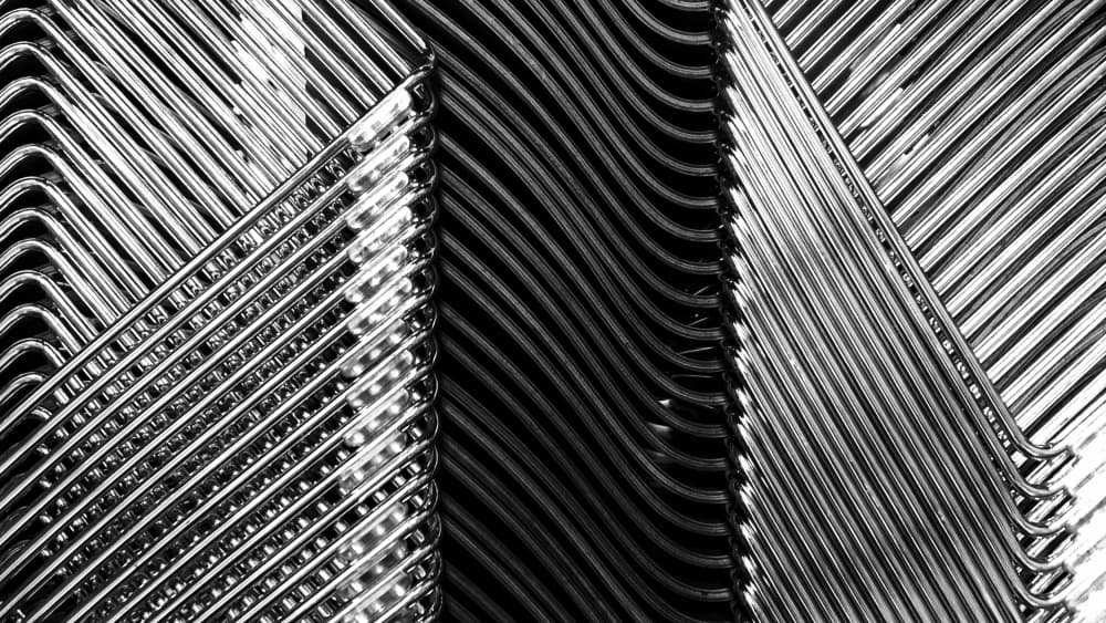 Sleek Metal Abstraction by Xun LI — canvas wall art
