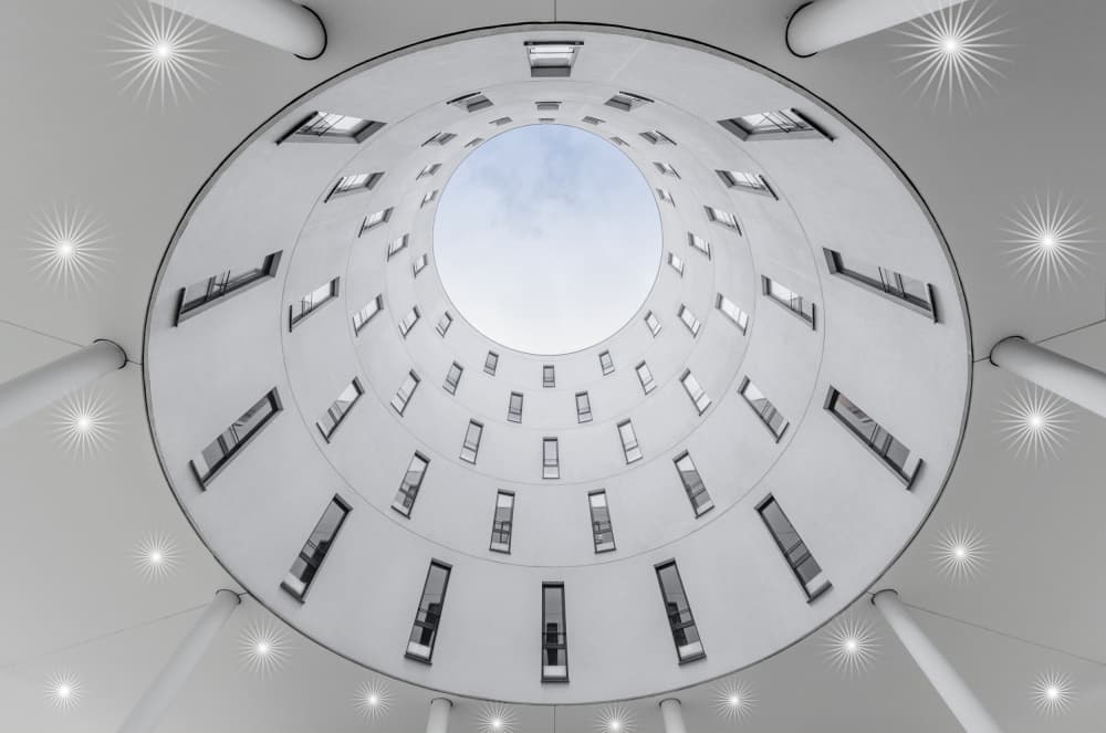 Circular Sky View by fotomarion — canvas wall art