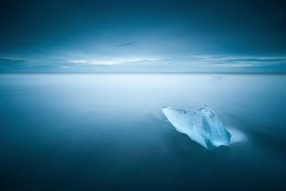 Serene Blue Ice by Raymond Hoffmann — canvas wall art
